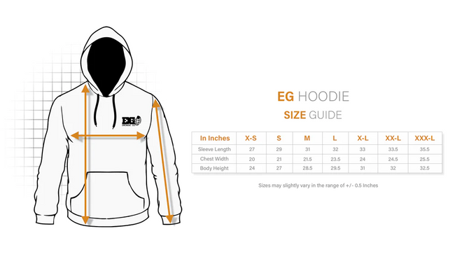 EG Hoodie Size Guide | Canada