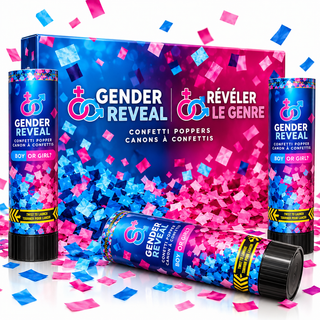 Gender Reveal Party Popper | Bulk Box of 24