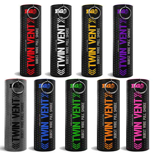 Twin Vent: Burst Wire Pull® Smoke Grenade Multicolour 9-Pack